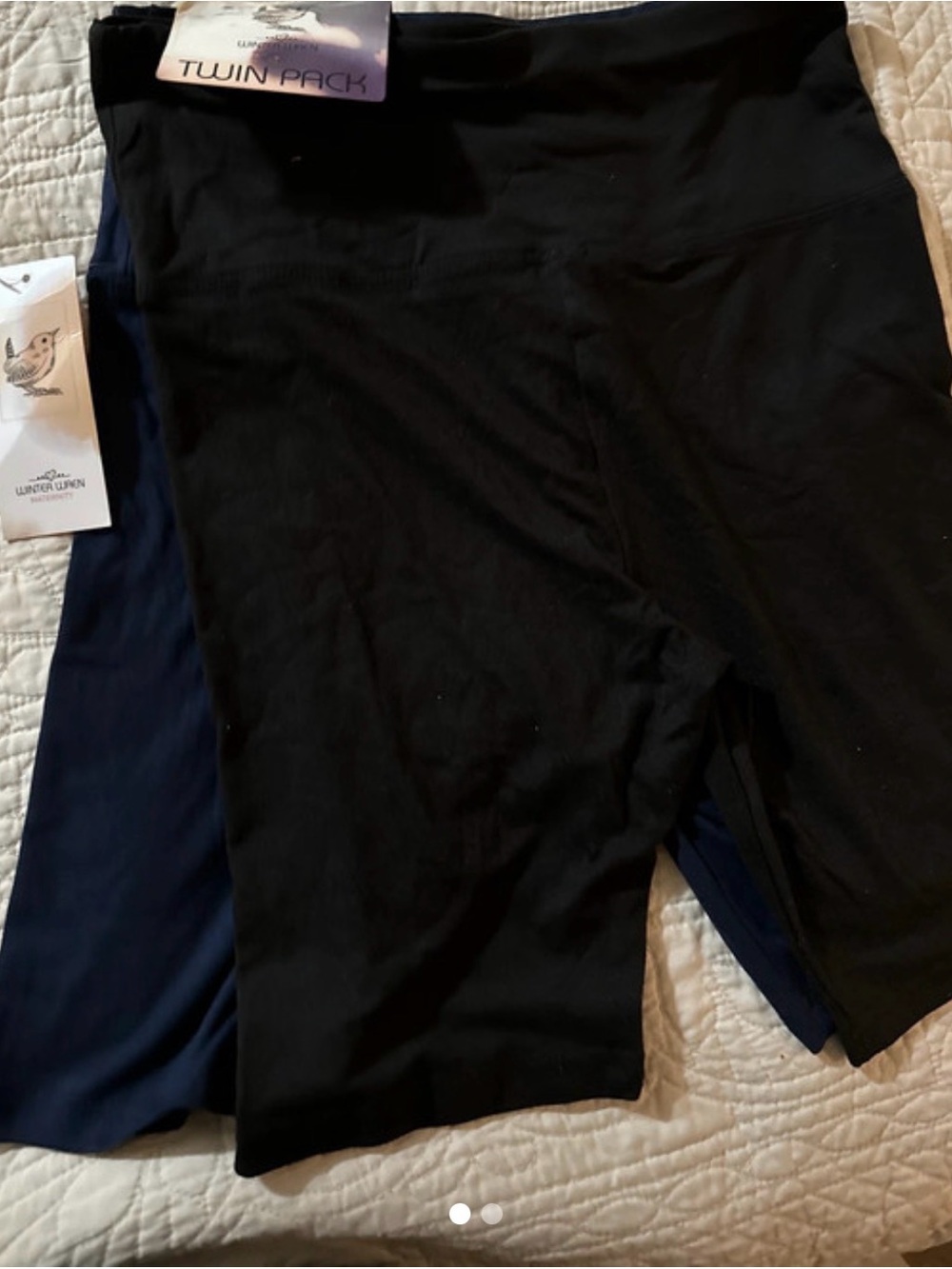 Twin Pack Kids Bike Shorts - Black & Navy